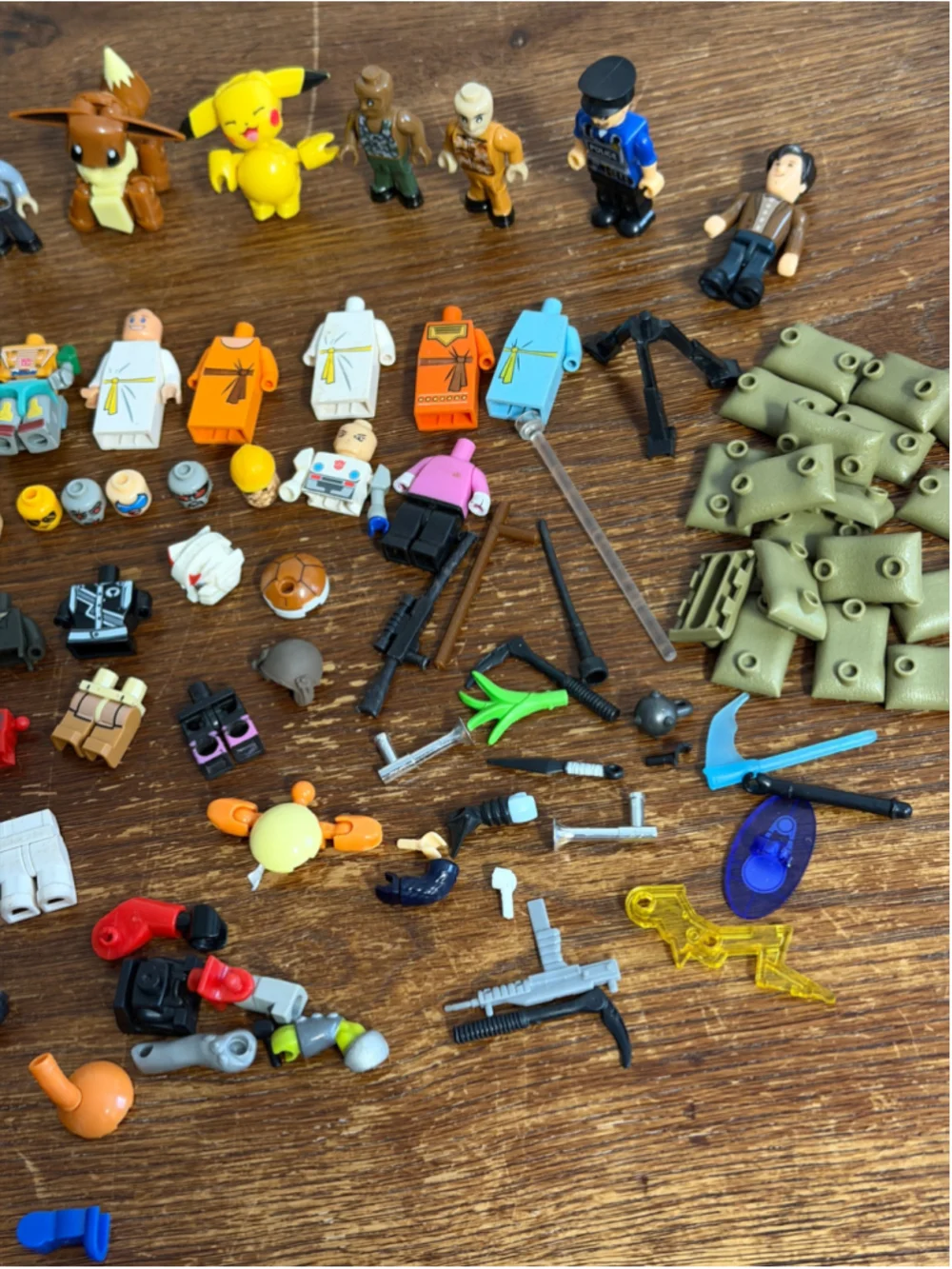 Mixed LEGO Compatible Minifigure Lot Pokemon Pikachu Eevee SWAT Zombie Figures P